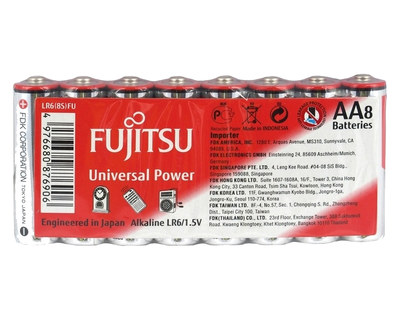 Fujitsu Universal Power Alkaline LR6/AA Mignon | 1,5 Volt Spannung, 8 Stk.