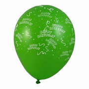 Luftballons Happy Birthday  300 mm, Gre L, 100 Stk.