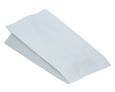 Papierbeutel fettdicht wei ohne Druck, 15+8 x 30 cm, 100 Stk.