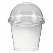 Smoothiebecher Dessertbecher + Domdeckel 250 ml 95mm, PET, glasklar, 50 Stk.