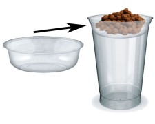 Einsatz fr PET-Trinkbecher Smoothiebecher Dessertbecher mit  95 mm, 100 Stk.