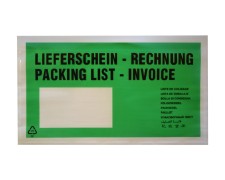 Dokumententaschen *Lieferschein/Rechnung* DIN Lang 235x130mm grn, 1000 Stk.