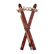 Ski Welcome, Deko zum Hngen aus Holz 100cm, 1 Paar