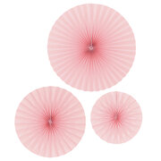 Rosetten Set rosa   30/40/50 cm, 3 Stk.