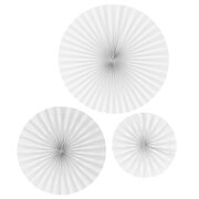Rosetten Set wei   30/40/50 cm, 3 Stk.