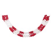 Girlande aus Papier rot/weiss schwer entflammbar 14.5cm 10m, 1 Stk.