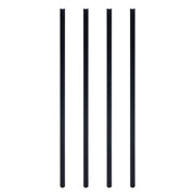 Trinkhalme aus Papier schwarz 6mm 21cm, 500 Stk.