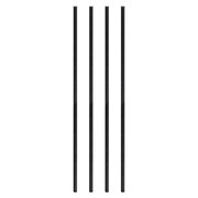 Trinkhalme aus Papier extra lang, schwarz 8mm 39cm, 50 Stk.