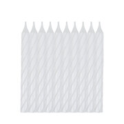 Geburtstagskerzen wei, 6cm, 144 Stk.