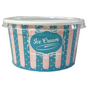Eisbecher aus Papier Patisserie ICE CREAM Motiv 235 ml 8oz mit Deckel, 100 Stk.