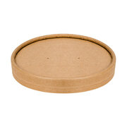 Deckel fr Suppenbecher Kraftpapier rund 11,5cm, 25 Stk.