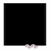 Glasboard Magnettafel Memoboard magnetisch, kratzfest, 45 x 45 cm, schwarz