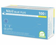 Einweghandschuhe Nitril puderfrei blau PLUS extrem stabil Gre M, 100 Stk.