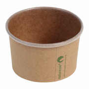 Eisbecher Pappbecher Kraft mit Biobeschichtung 120 ml  75mm braun,  50 Stk.