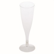 BIO Sektglas klar 2-teilig 100 ml 5,3x15+3 cm aus Biokunststoff (PLA) 27 Stk.