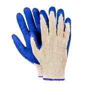 Arbeitshandschuhe, Montagehandschuhe Baumwolle Latex Gre L-9 blau 10 Paar