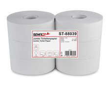 Jumbo Toilettenpapier 2-lagig Recyclingpapier Kerndurchmesser 7.6 cm, 6 Rollen