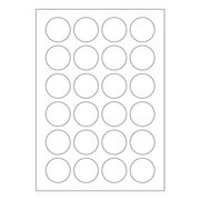 Etiketten Labels selbstklebend wei rund Durchmesser: 40mm auf DIN A4, 2400 Stk.
