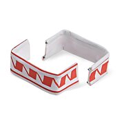 Verschlussclipse U-Form Beutelverschlsse 33 x 8 mm rot/wei PAP/FE, 1000 Stk.