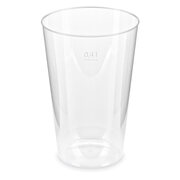 Trinkglas Trinkbecher Plastikbecher glasklar mit Eichstrich bei 400ml, 50 Stk.