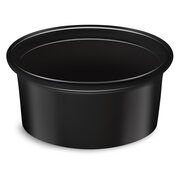 Dressingbecher Feinkostbecher schwarz PP 80 ml  � 70 mm, 50 Stk.