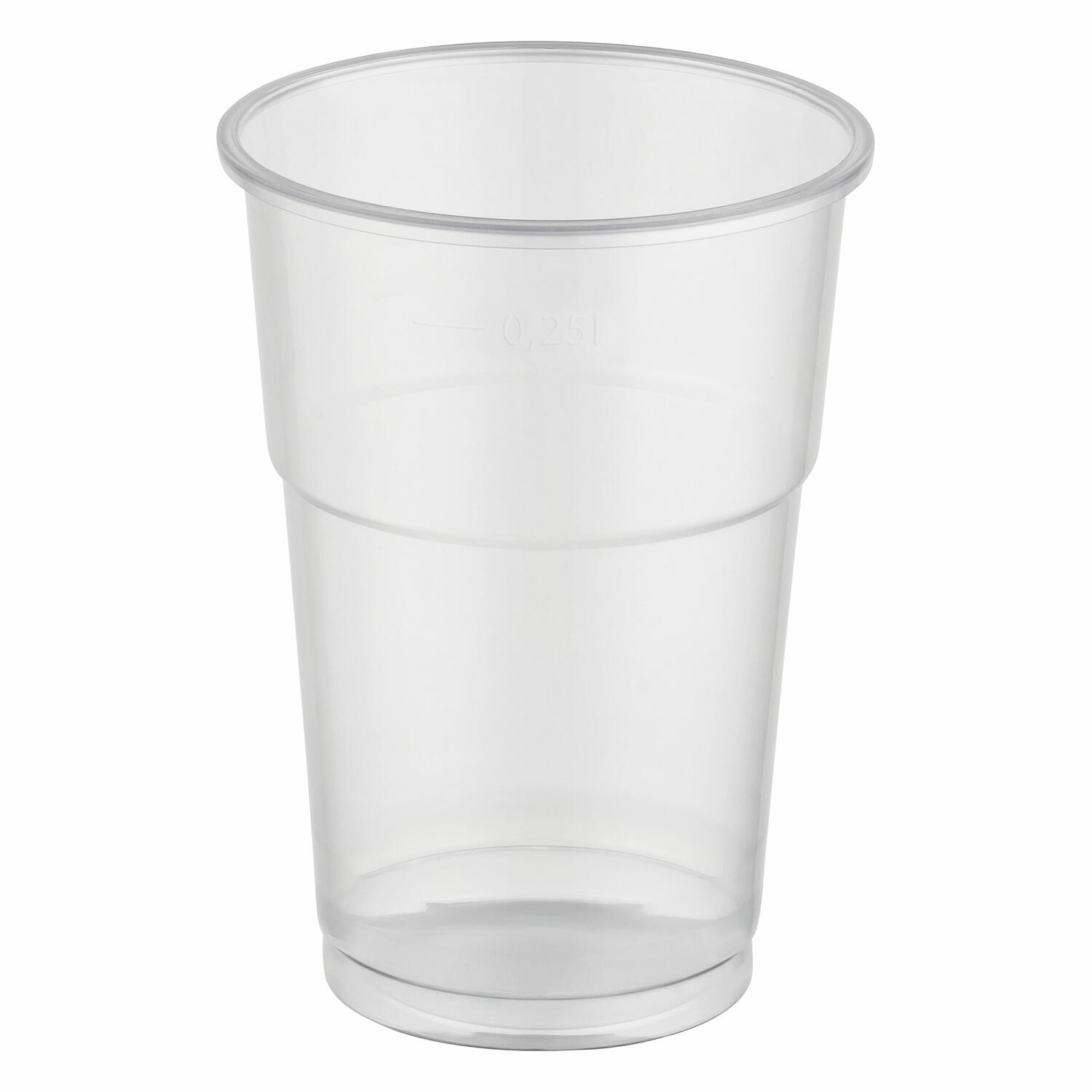 Trinkbecher klar 0,25 l, 250ml, PP, � 78 mm, 50 Stk.