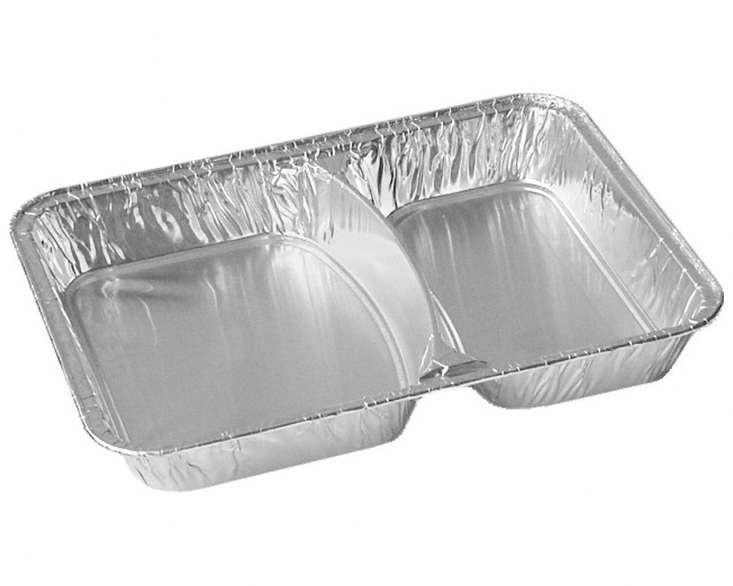 Alu-Menschalen Aluschalen 2-geteilt  810 ml, 227 x 177 x 30 mm, 100 Stk.