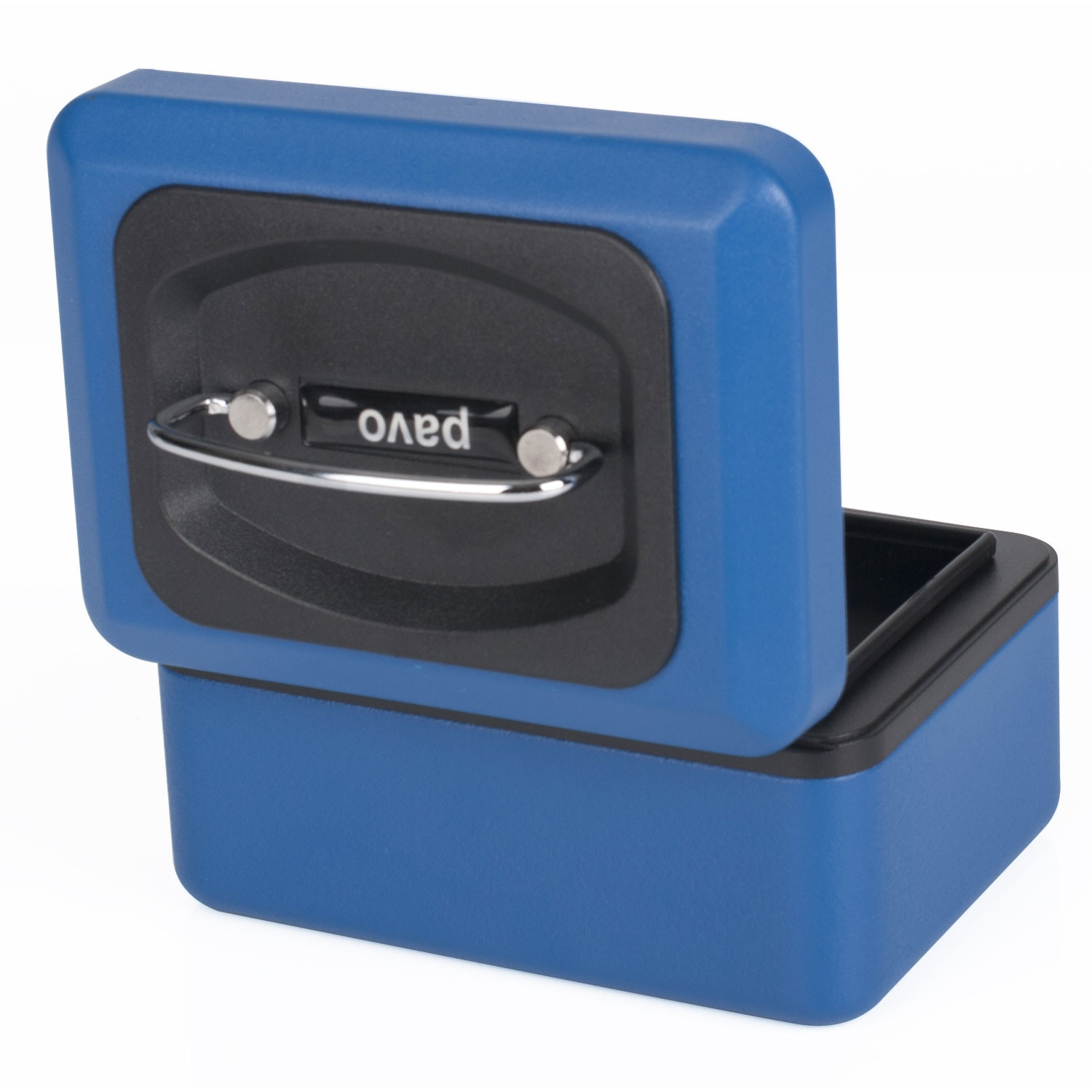 Deluxe Geldkassette mit praktischer ffnungsfunktion 150mm, blau