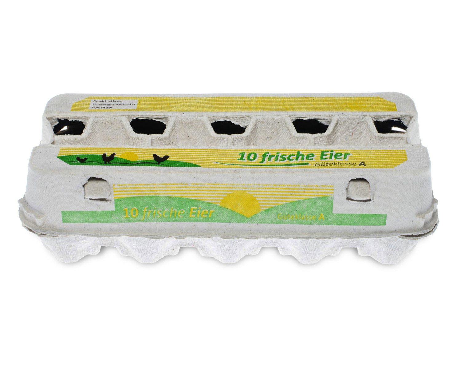 Eierverpackungen f�r 10 Eier wei� mit Sichtfenster, 190 Stk.