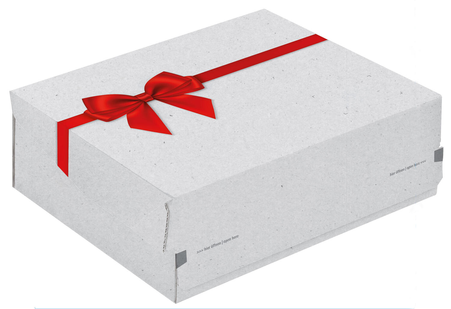ColomPac Geschenkbox 250 x 177 x 96mm Selbstklebeverschluss & Aufrei�faden offsetbedruckt wei�