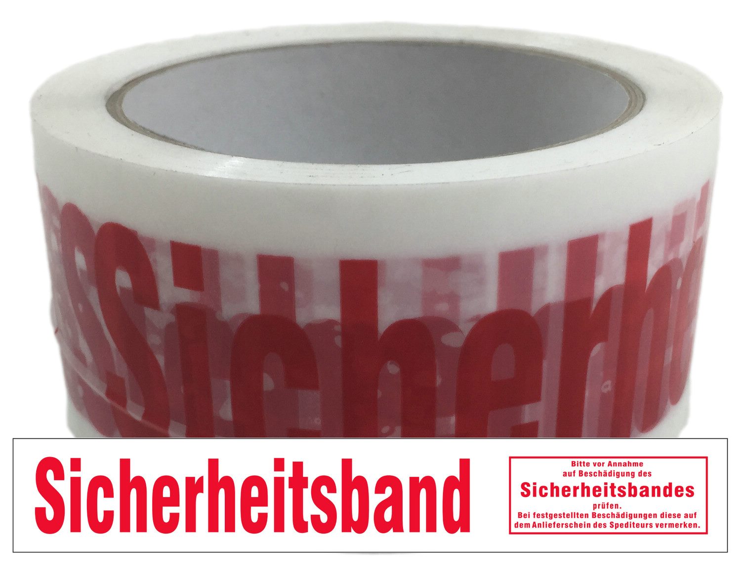 Packband Klebeband 50mmx66m low noise wei-transparent mit Aufdruck SICHERHEITSBAND