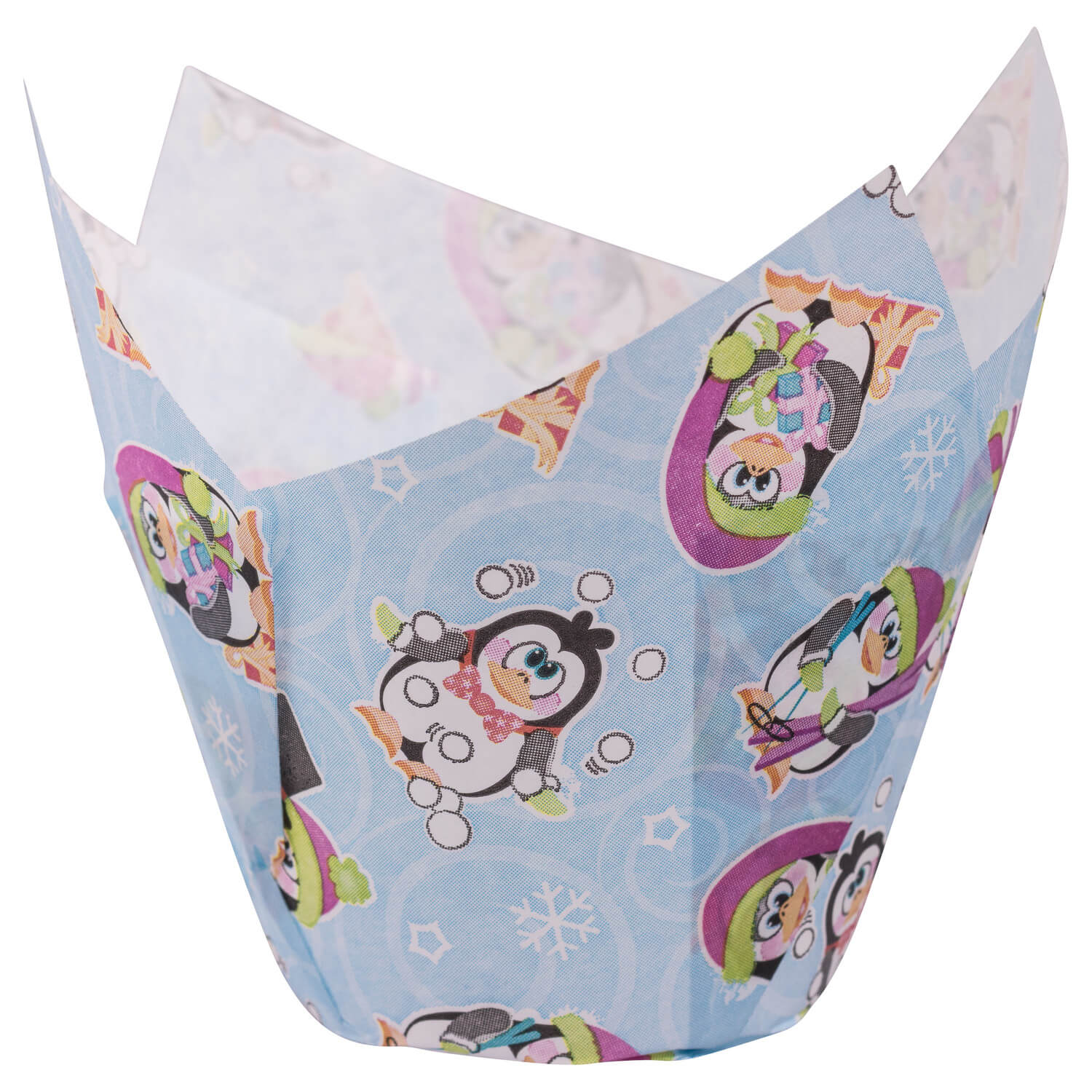 Muffin-Tulip-Wraps � 50 x 85 mm Pinguin, 160x160 mm, 24 Stk.