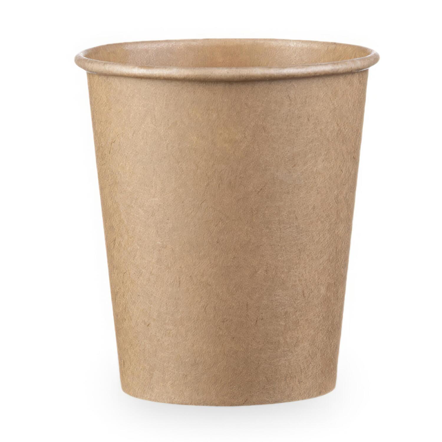 Kaffeebecher Coffee To Go  Pappbecher 100% ohne Kunststoff braun 200ml, 50 Stk.