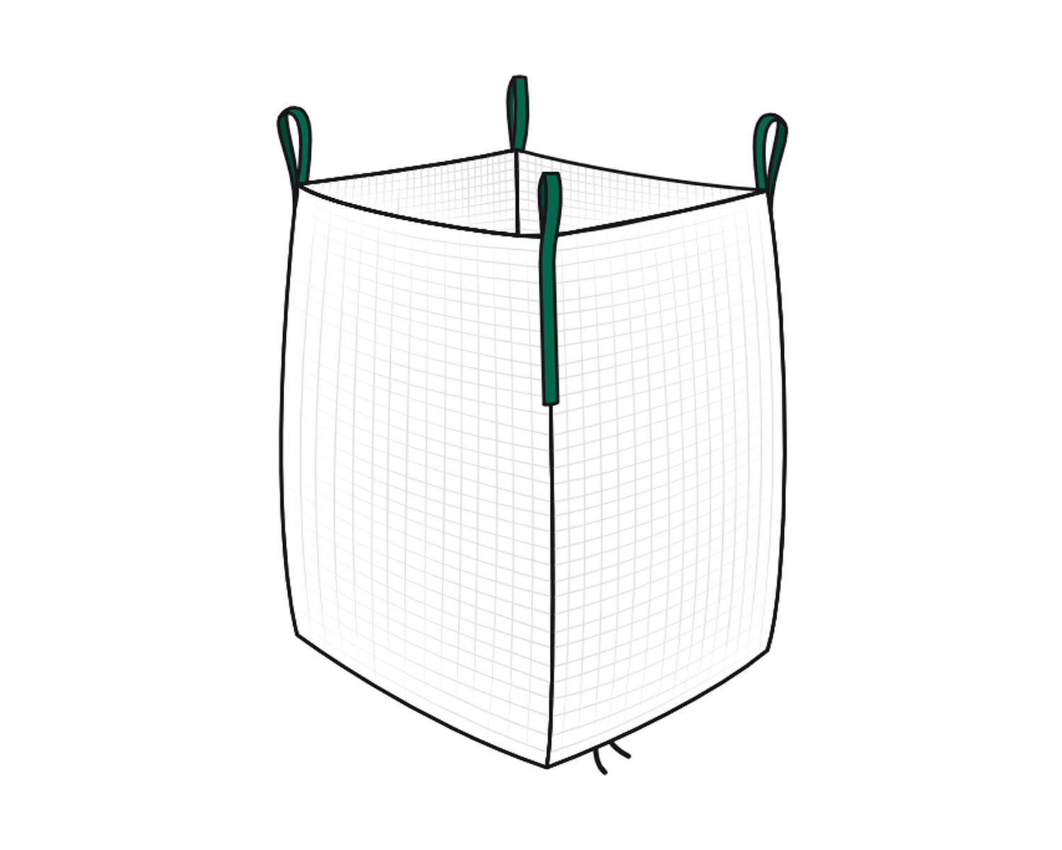 Big Bag 100x100x120cm fr Brennholz mit Sternenboden