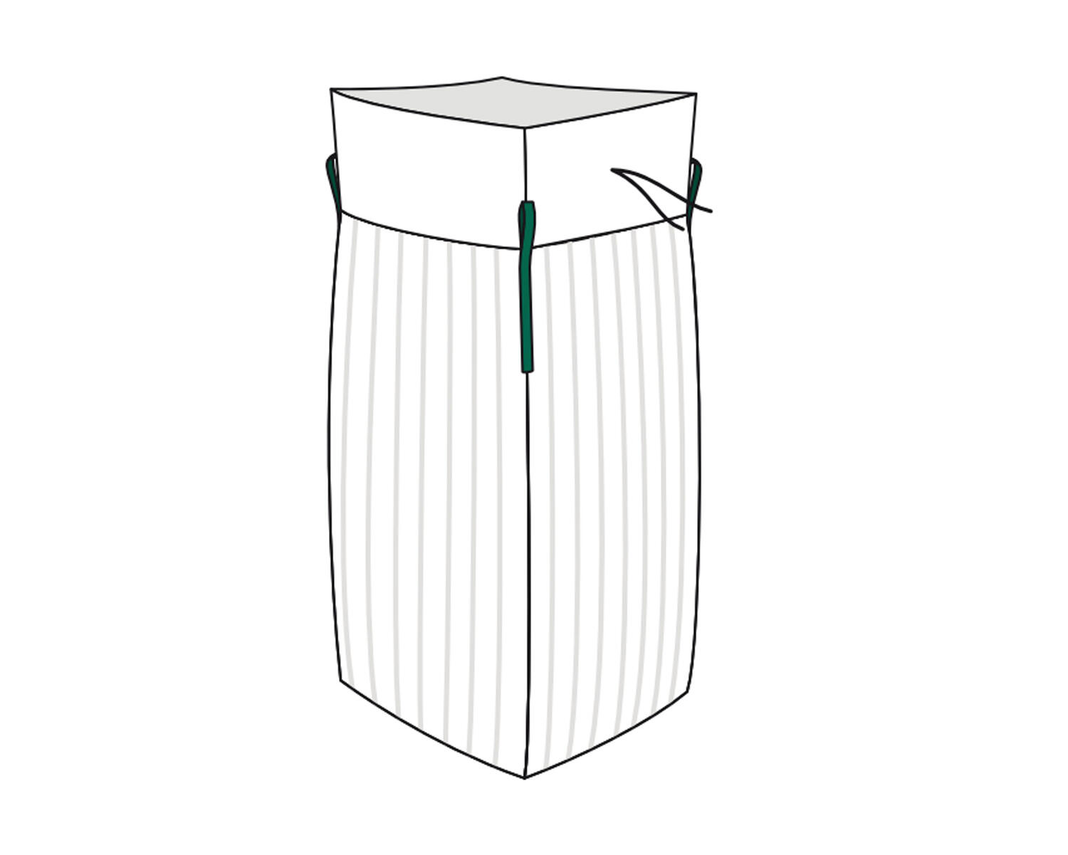 Big Bag  95x95x175cm Typ Holz bel�ftet, 4-seitig Ventilationsstreifen