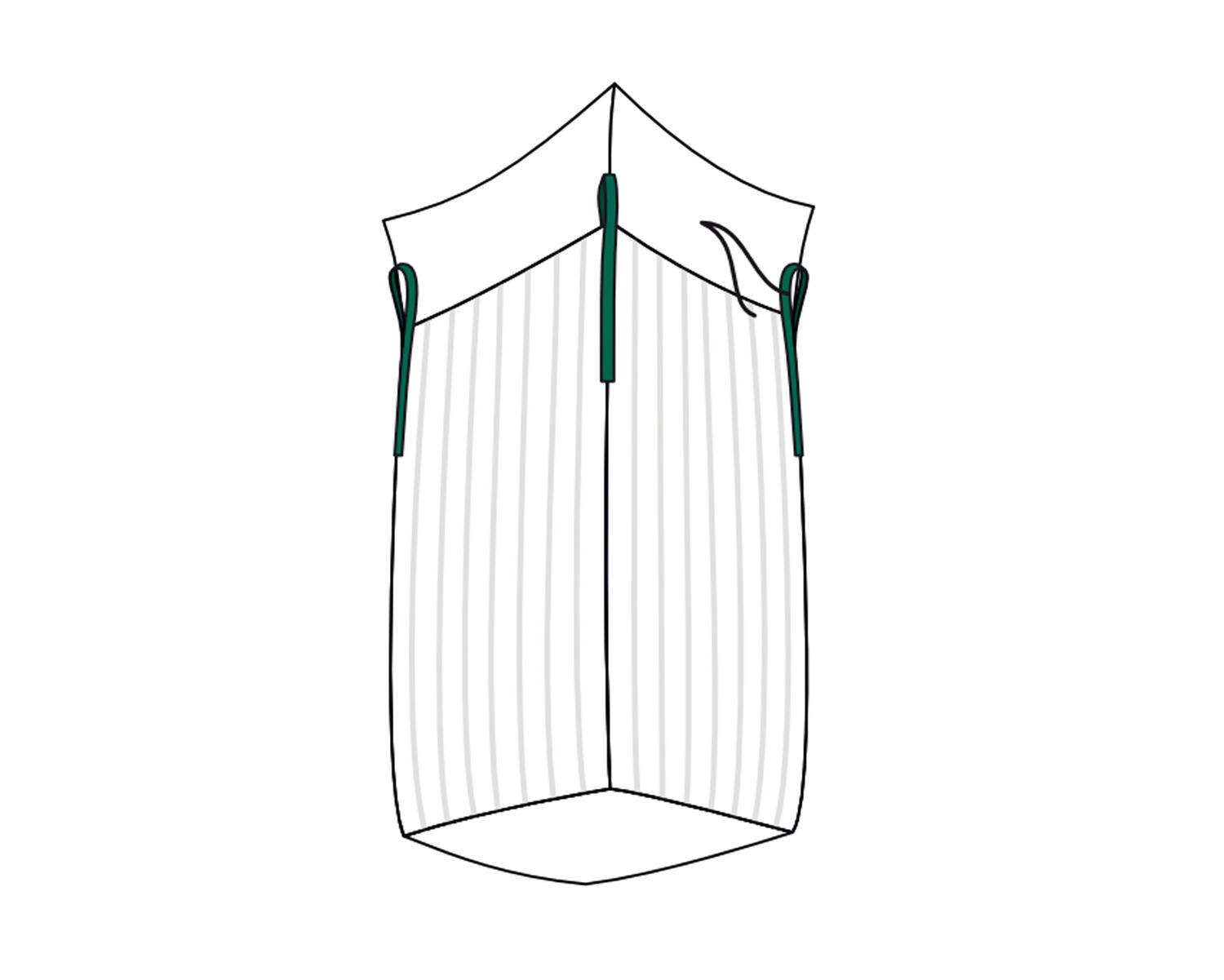 Big Bag  95x95x175cm Typ Holz bel�ftet, 4-seitig Ventilationsstreifen