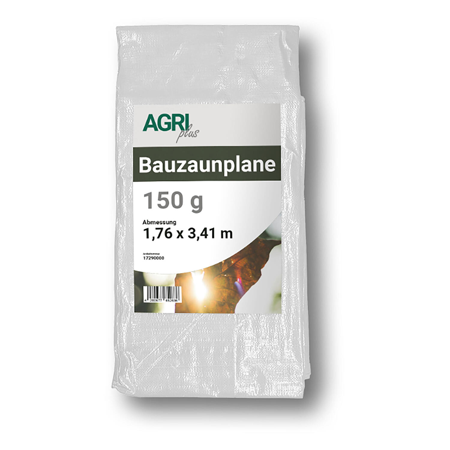Bauzaunplane ge�st 1,76 x 3,41 m 150 g/m� wei�