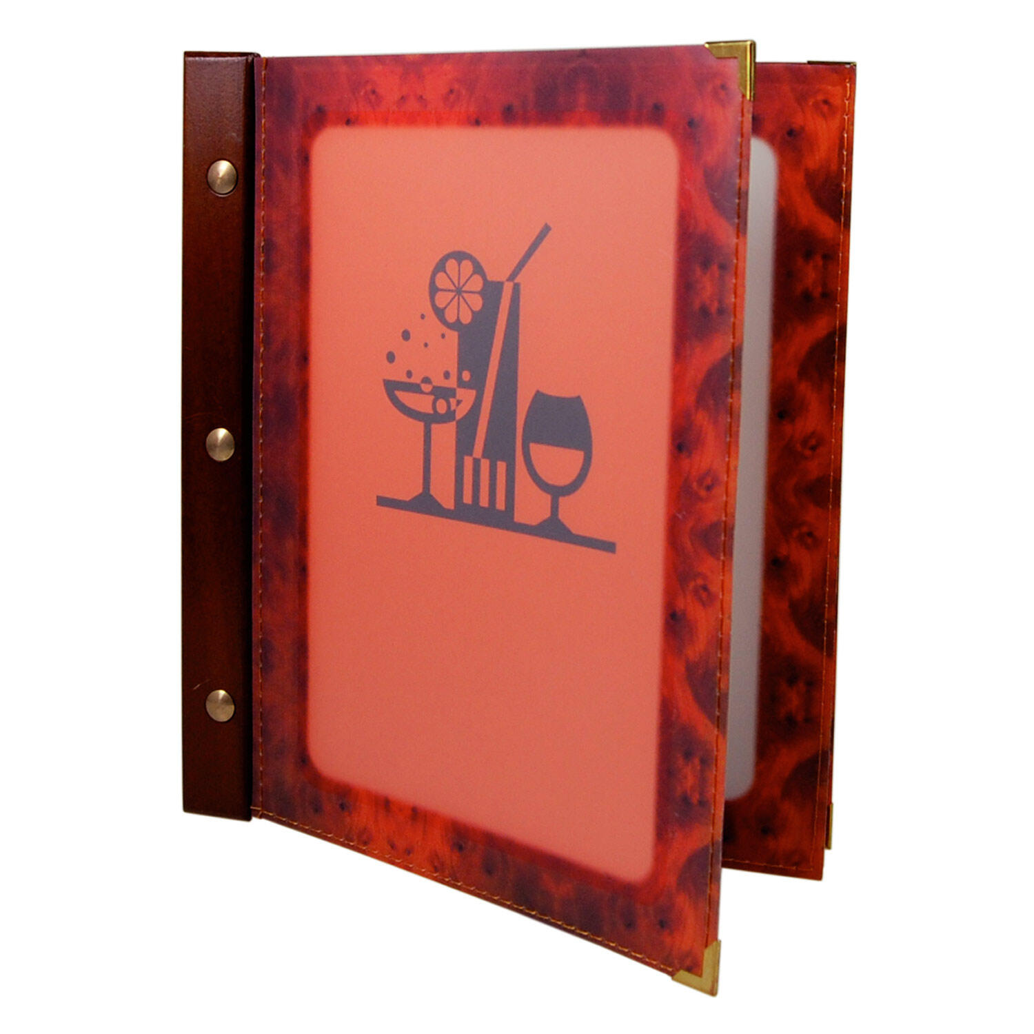 Folienkarte (PVC) Wurzelholz mit Holzr�cken 6 Seiten A5, 1 Stk.