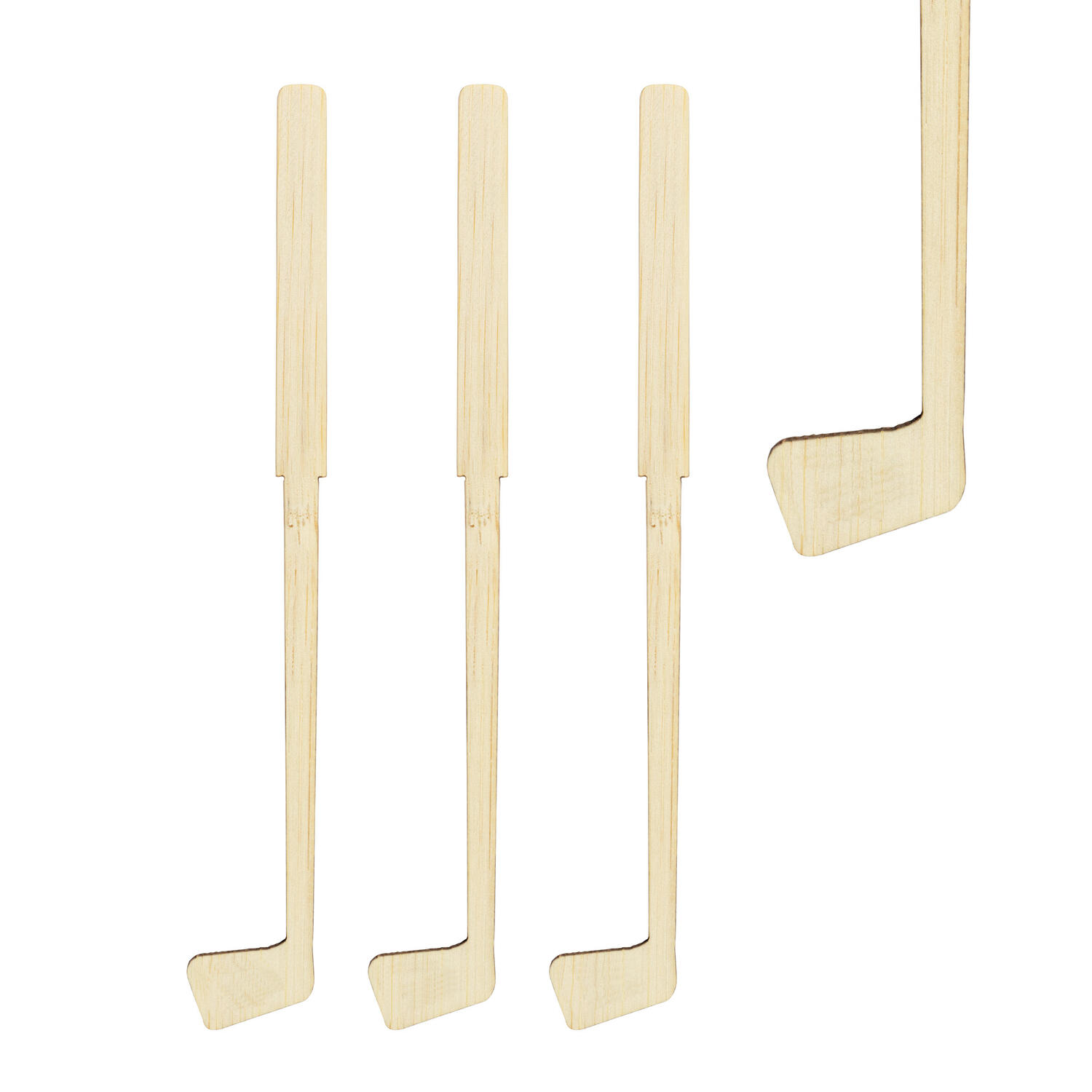 R�hrst�bchen Golfschl�ger aus Bambus, 16cm, 100 Stk.