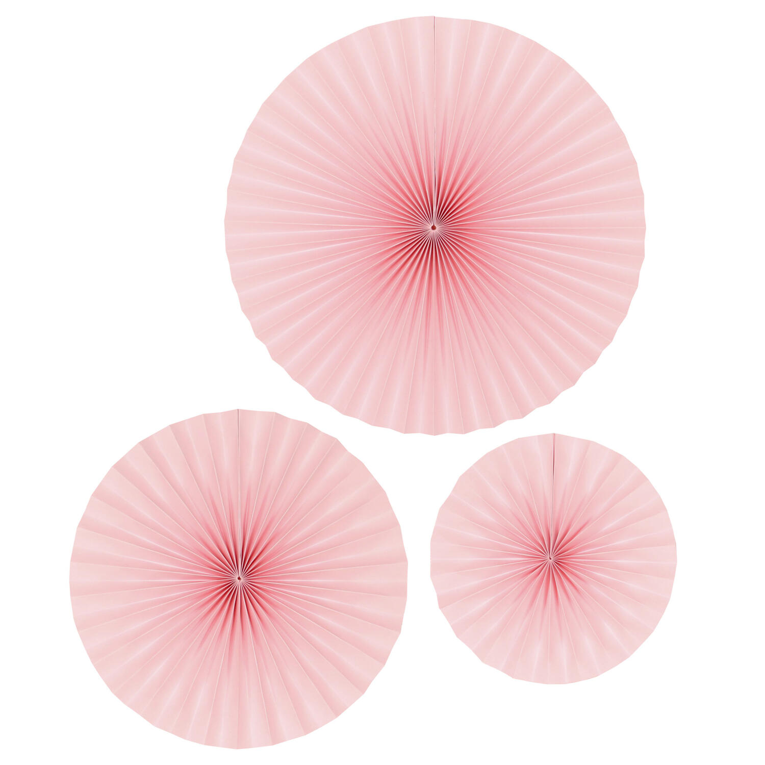 Rosetten Set rosa   30/40/50 cm, 3 Stk.