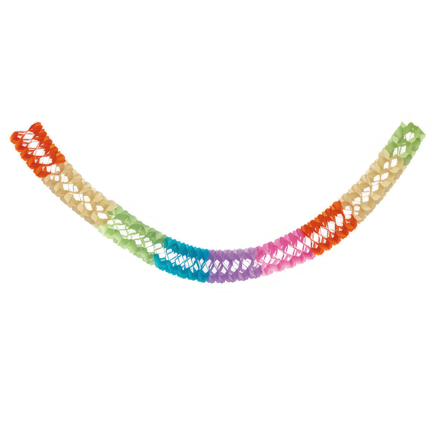 Girlande Farbenspiel aus Papier schwer entflammbar �17cm 10m, 1 Stk.
