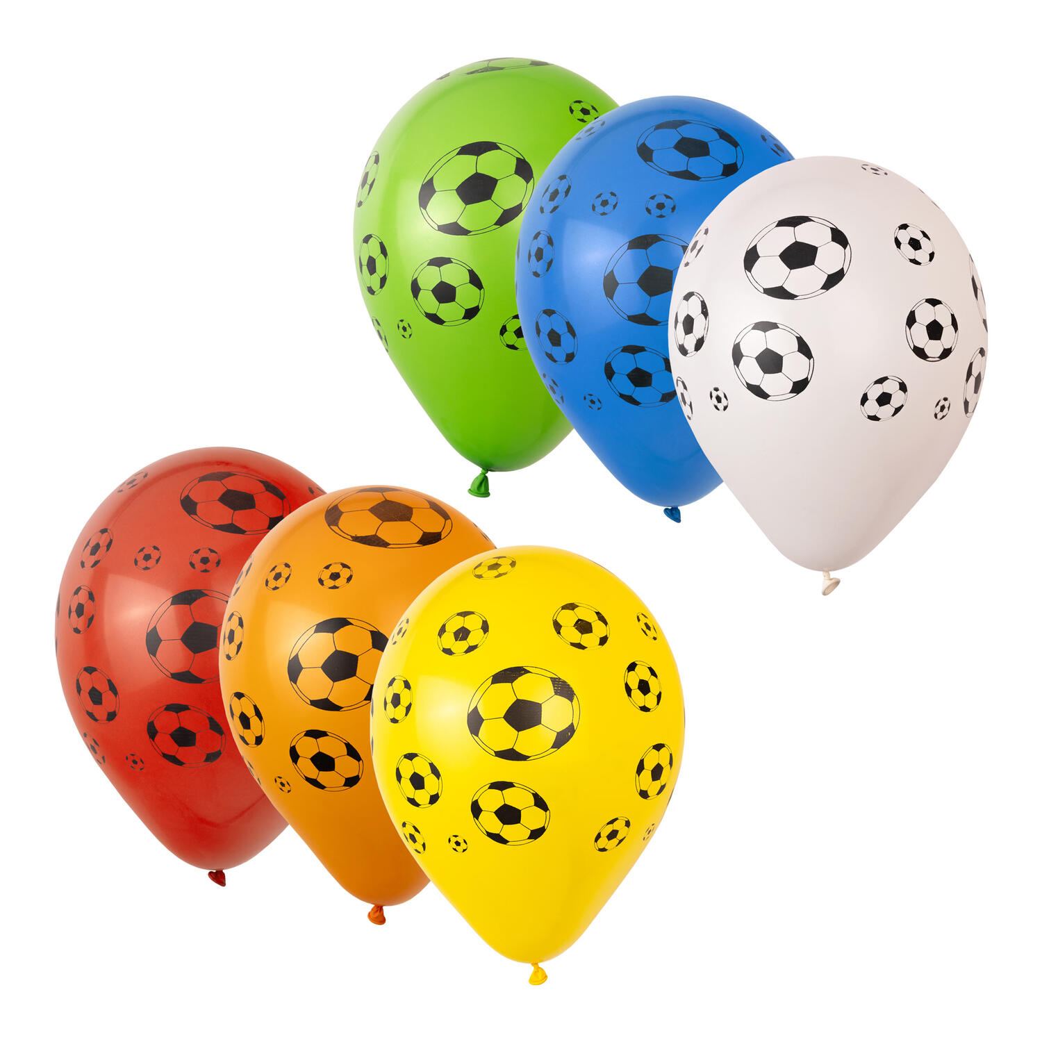 Luftballons Fu�ball, bunt, �30cm, 12 Stk.