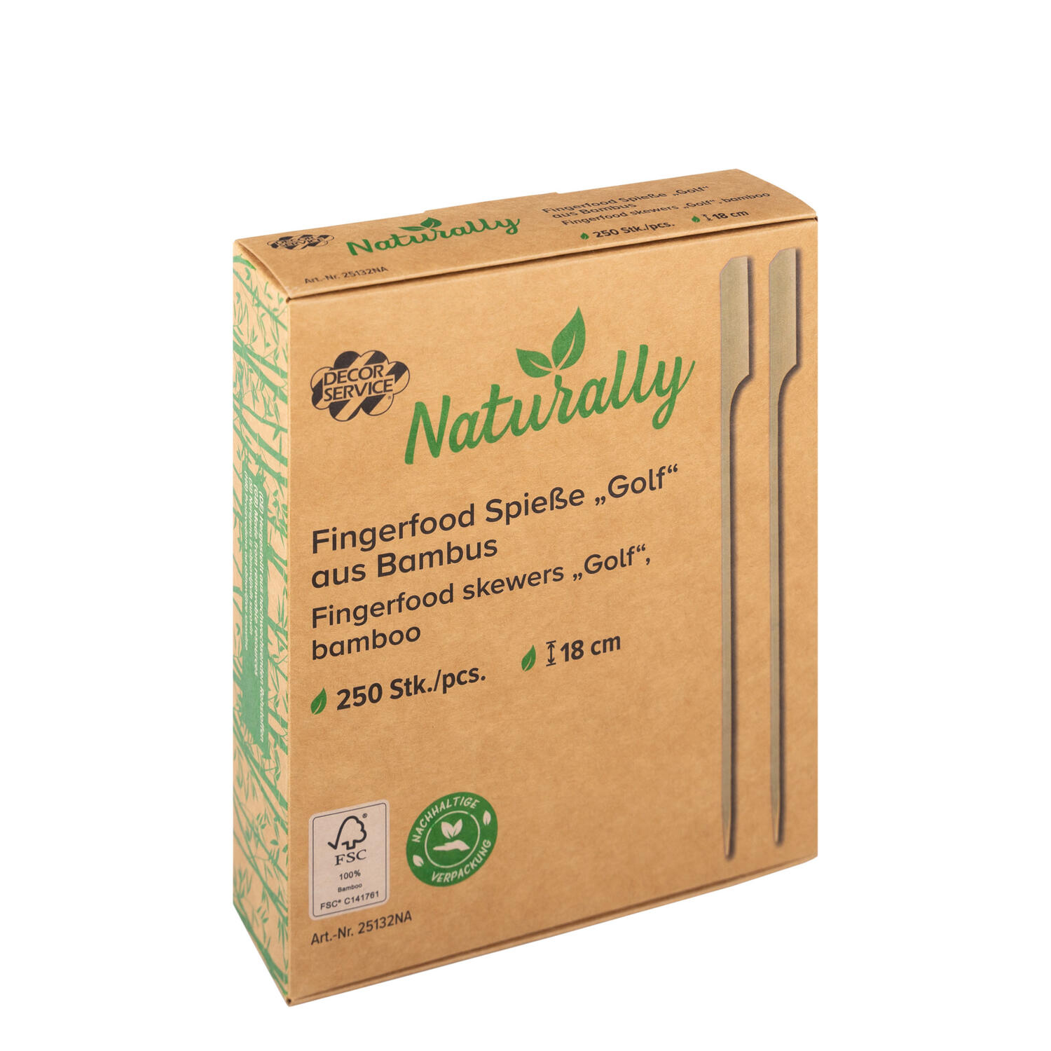 Fingerfood Spie�e Golf aus Bambus, 18cm, 250 Stk.