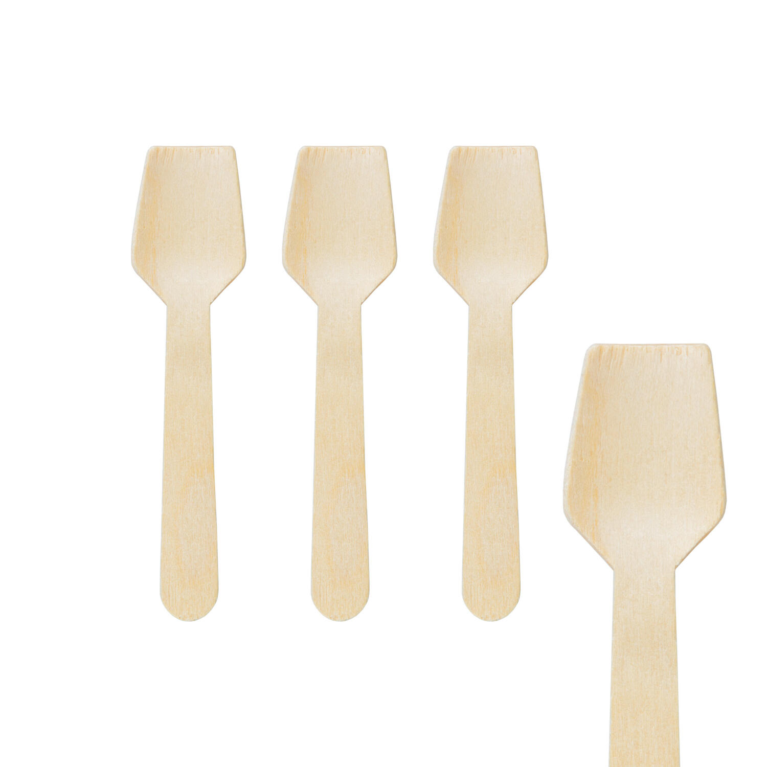 Eisl�ffel Einweg aus Holz, 9.5cm, 100 Stk.