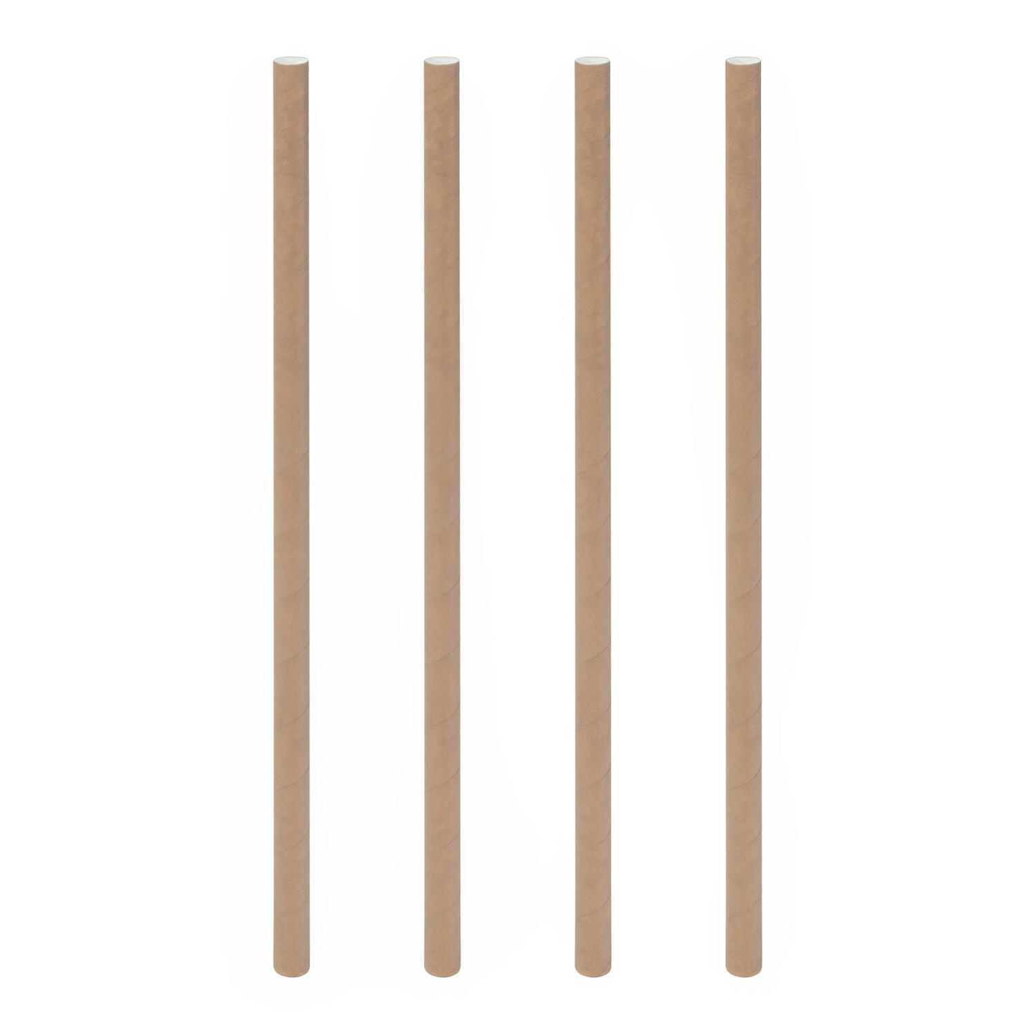 Trinkhalme aus Papier braun natur 6mm 15cm, 150 Stk.