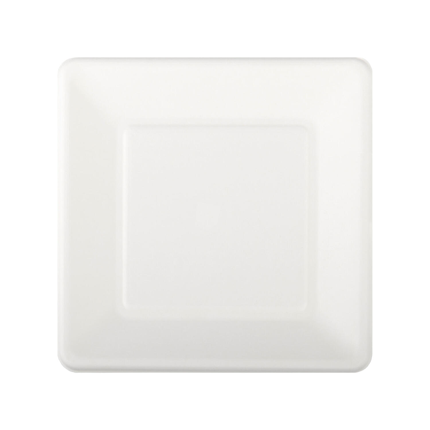 Teller�aus�Bagasse,�naturwei�,�quadratisch�16.5cm,�50Stk.
