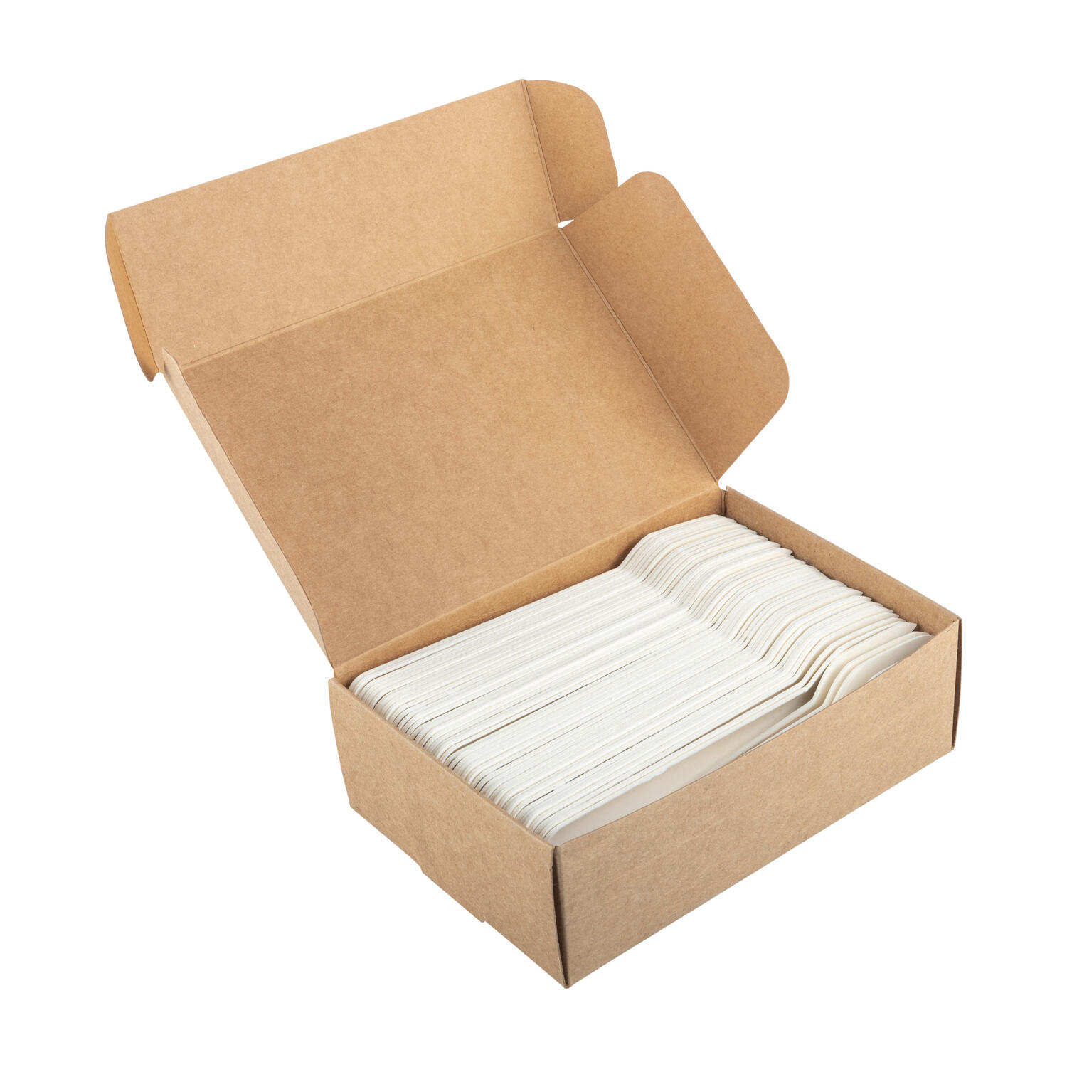 Gabeln�aus�Bagasse,�naturwei�,�15.5cm,�100Stk.