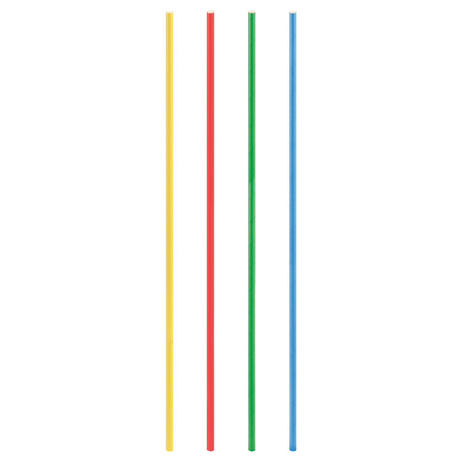 Trinkhalme aus Papier extra lang, bunt �8mm 80cm, 50 Stk.
