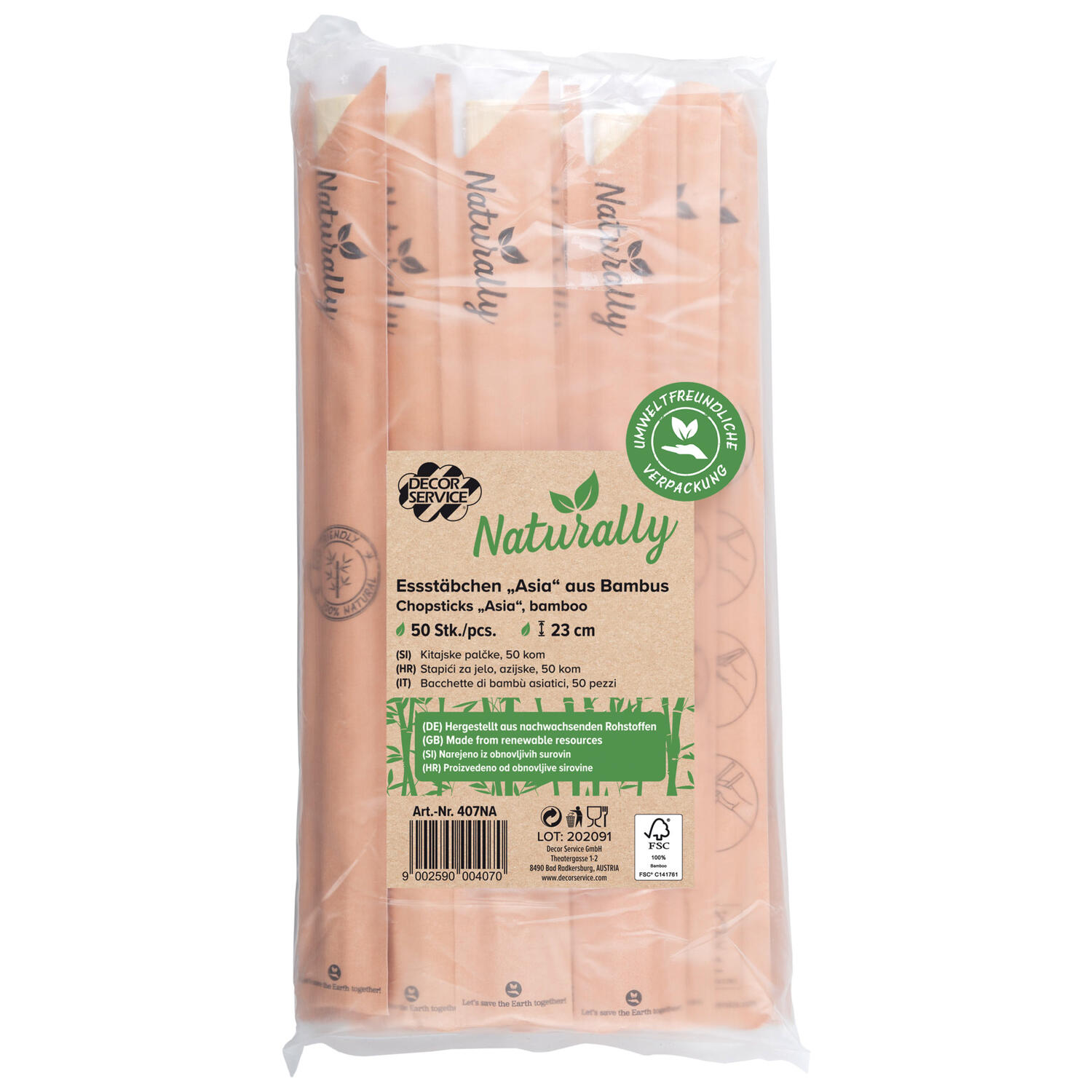 Essst�bchen Asia aus Bambus, 23cm, 50 Paar