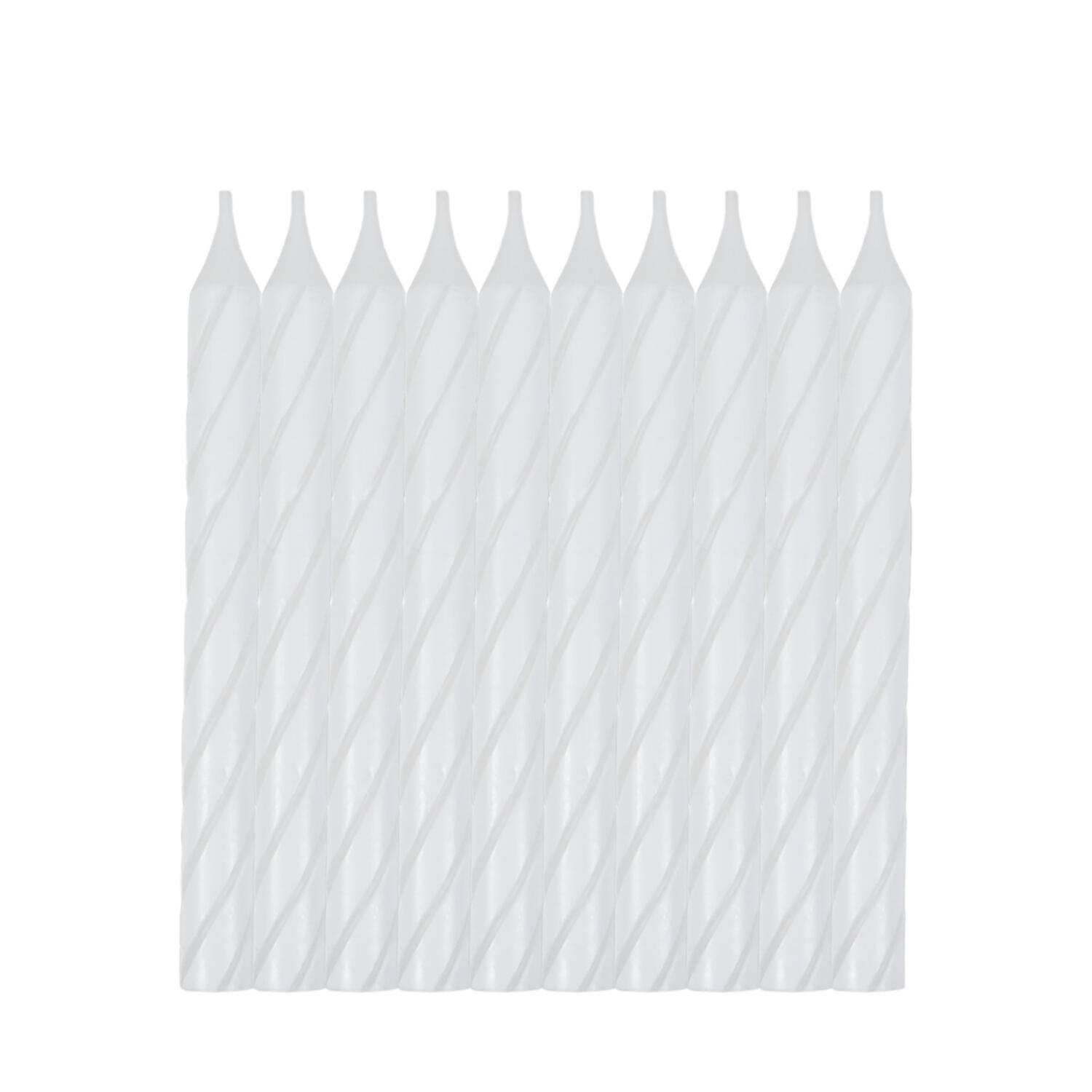 Geburtstagskerzen wei, 6cm, 144 Stk.